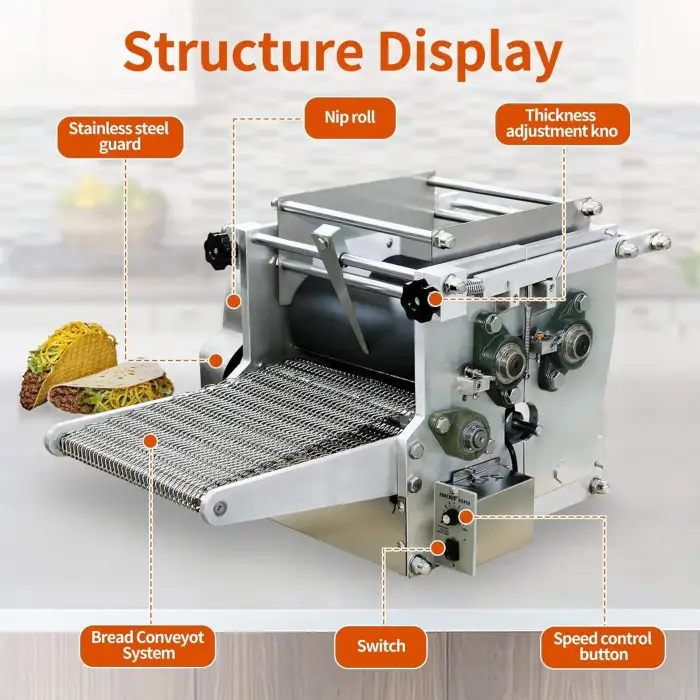 Wholesale Automatic Pita Bread Flour Tortilla Taco Roti Chapati Making Machine Chapatti Press Sheet Machine Electric