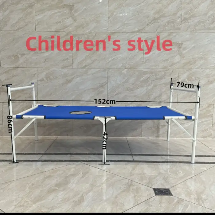 Double Waterproof Oxford Cloth Folding Medical Bed Adult Treatment Bed Cholera Pestis Military Hospital Bed