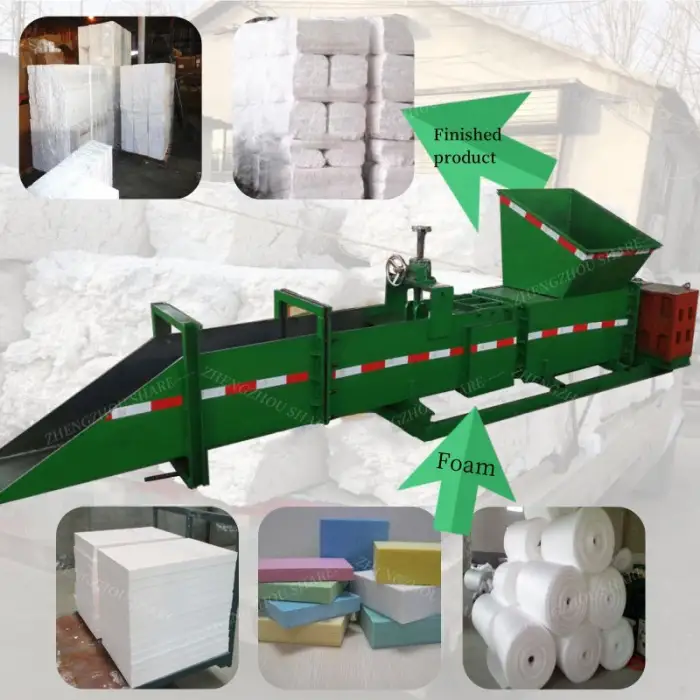 Automatic Foam Block Molding Machine Foam Pressing Machine Waste Eva Foam Recycling Machine Production Line