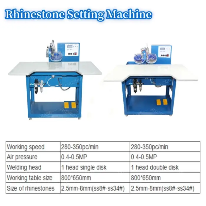 One Head Single Disk Heat Transfer Rhinestone Setting Machine Ultrasonic Rhinestone Hotfix Machine