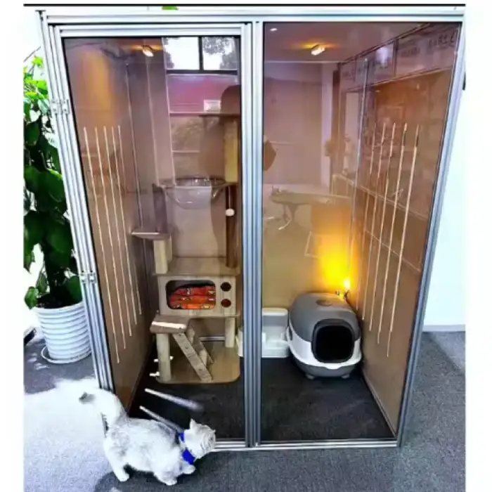 Large DIY Alu Alloy Tube Pet House Cat Toilet Dog Cage Cat Villa Room with T Slot Aluminum Extrusion Profile
