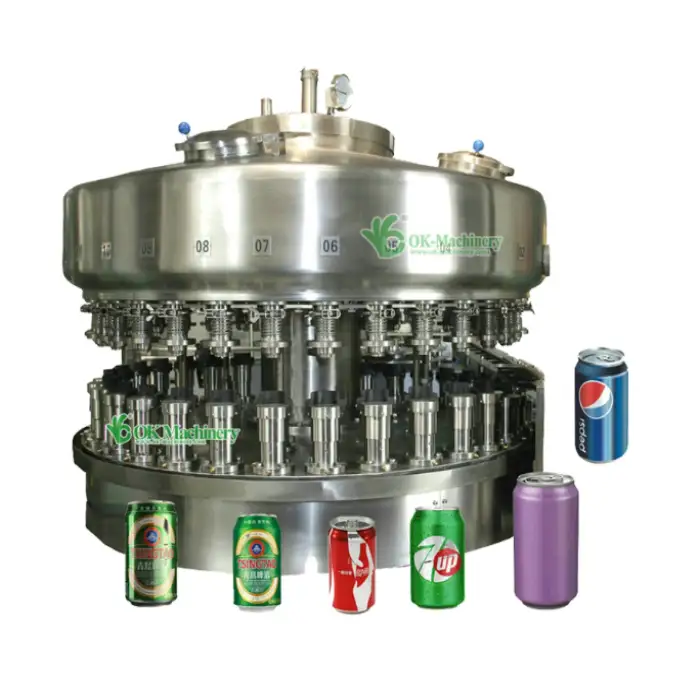 Aluminum Tin Can Beverage Canning Sealing Production Line / Beer Small Carbonated Drink Filling Machine