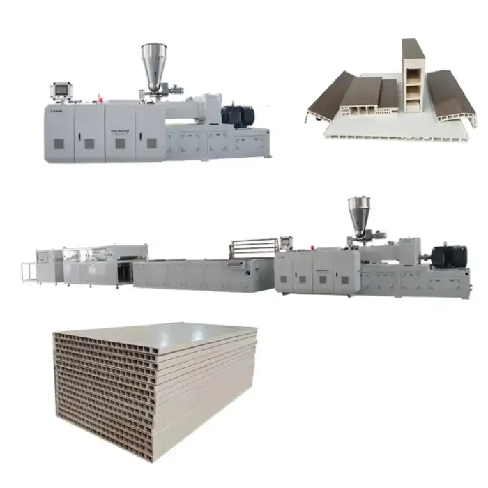 Wood Plastic Composite WPC PVC Hollow Door Panel Making Machine/WPC Door Frame Profile Extrusion Production Line