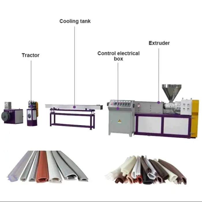 Automatic PVC and EPDM Seal Strip Extruder Machine