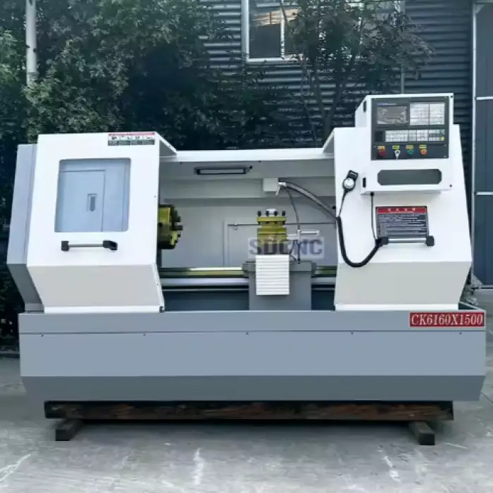 Horizontal CNC Metal Lathe Machine Strong Heavy Duty Type CK6160*1500 with 220V Flat Bed Structure