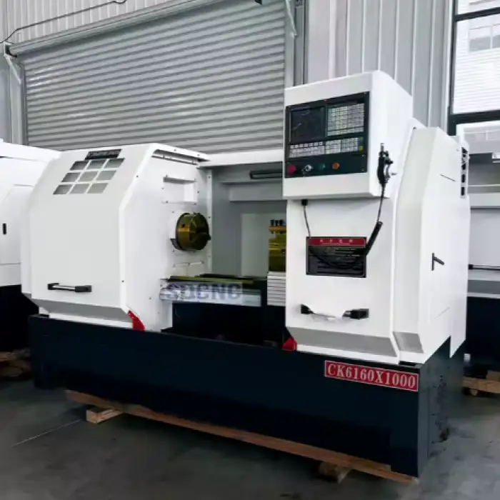 Horizontal CNC Metal Lathe Machine Strong Heavy Duty Type CK6160*1500 with 220V Flat Bed Structure