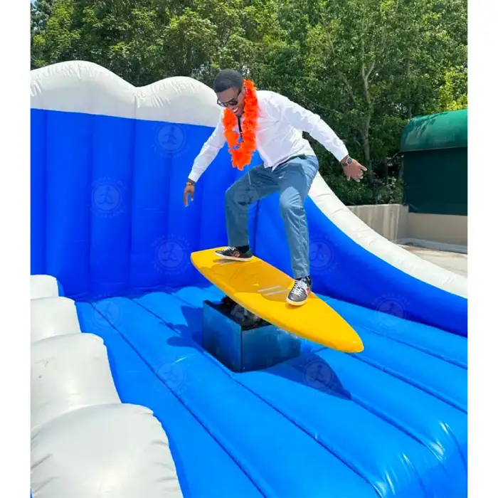 Indoor Inflatable Surfing Simulator Game Mechanical PVC Surfboard Inflatable Machine Surf Emulator Toy With Mattress