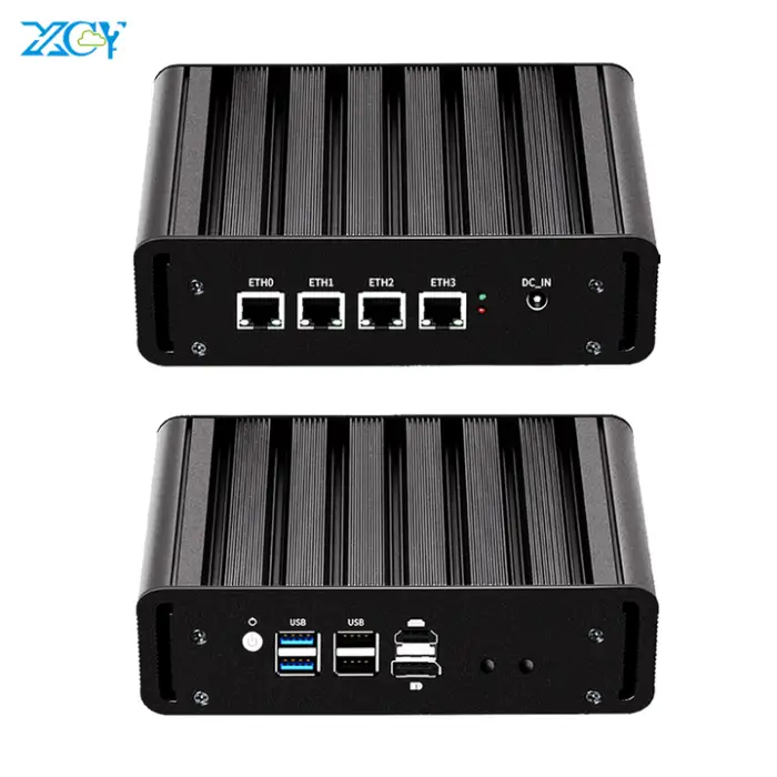 N100 Enterprise Business Home Fanless Mini PC Firewall Network Server 4 LAN 2.5G Intel I225V Ethernet Nic Pfsense Gateway Router