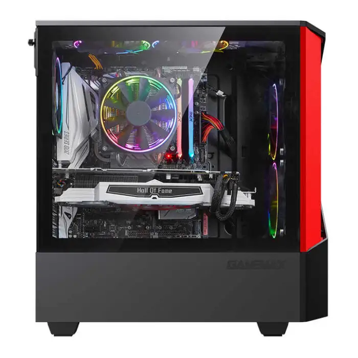 GAMEMAX MID-Tower, Coc Feature Born for Gen12 Intel Cpus, ATX Gaming Computer PC Case