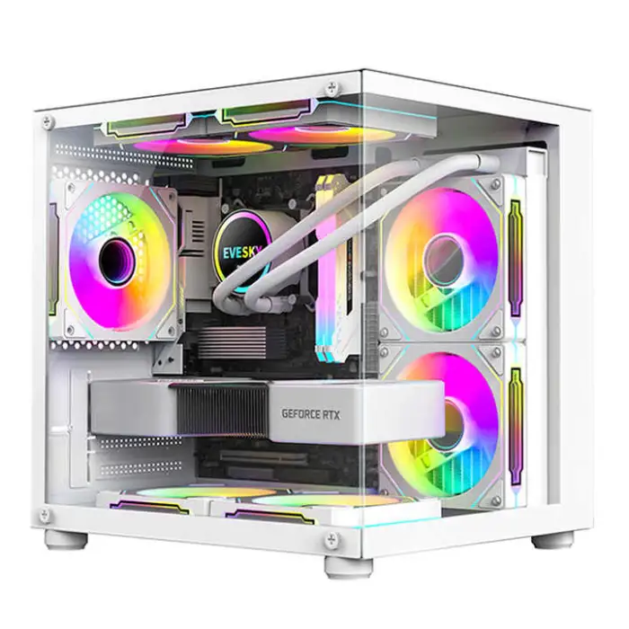 Model   Gaming Computer Case Atx/micro-atx Case Pc Gaming Rgb Fans Computer Cases & Towers Server
