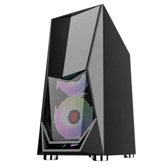 Most Popular High Airflow Design Tempered Glass ARGB Black Desktop Computer Gaming Case