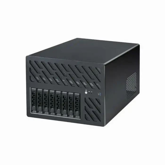 8-drive Nas case with half-height slots to support ATX motherboard -swap storage servers