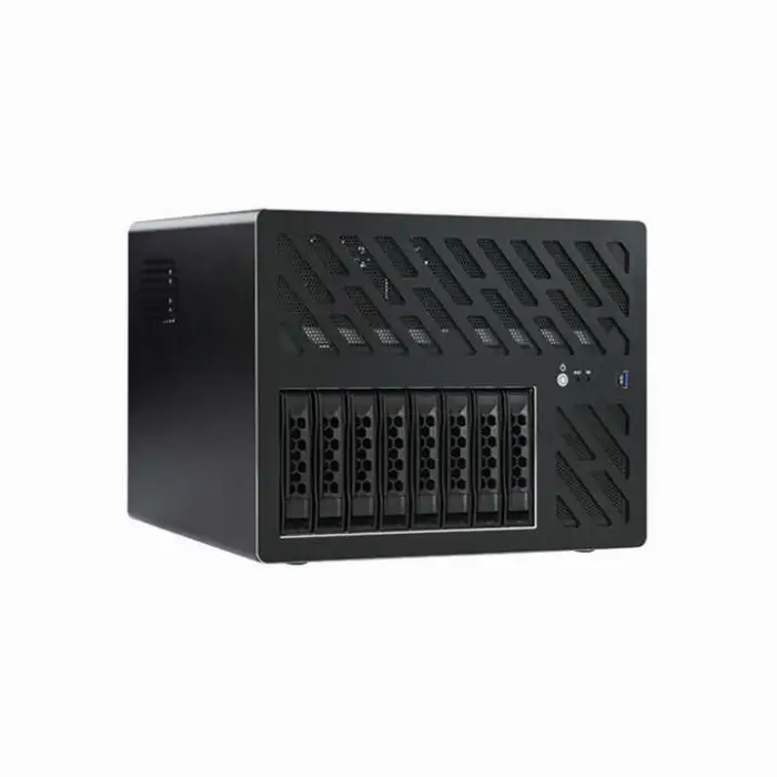 8-drive Nas case with half-height slots to support ATX motherboard -swap storage servers