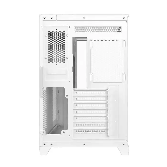 Ruix Aerospace Ultra-X White Color Computer Cabinet Mid Tower Full View Tank Tempered Gaming PC Case Mod PC Cases