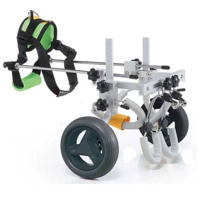 Adjustable 2-Wheel Dog Cart Animal Exercise Wheels for Rehabilitation Pet Car Disability Rear Leg Support for Dog Training