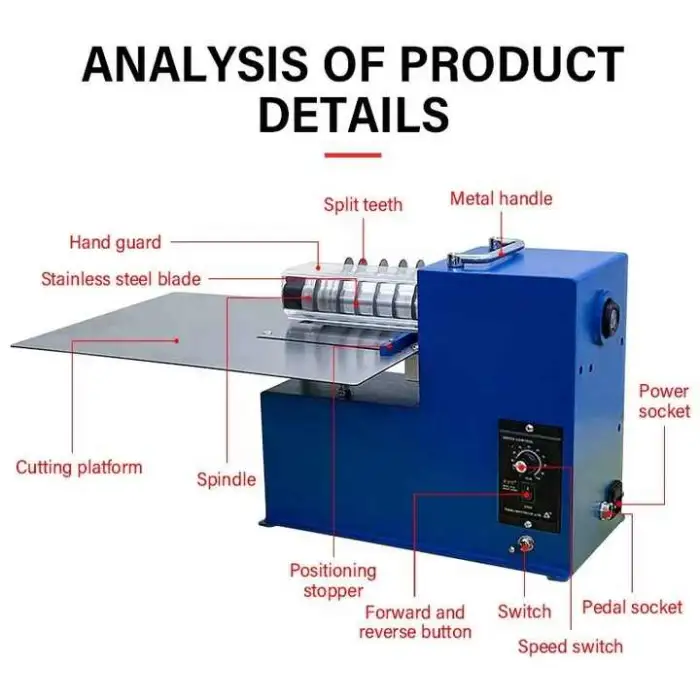 Automatic Production Machinery ' Leather Skiving Machine Thin Belt Strip and Cutting Gear