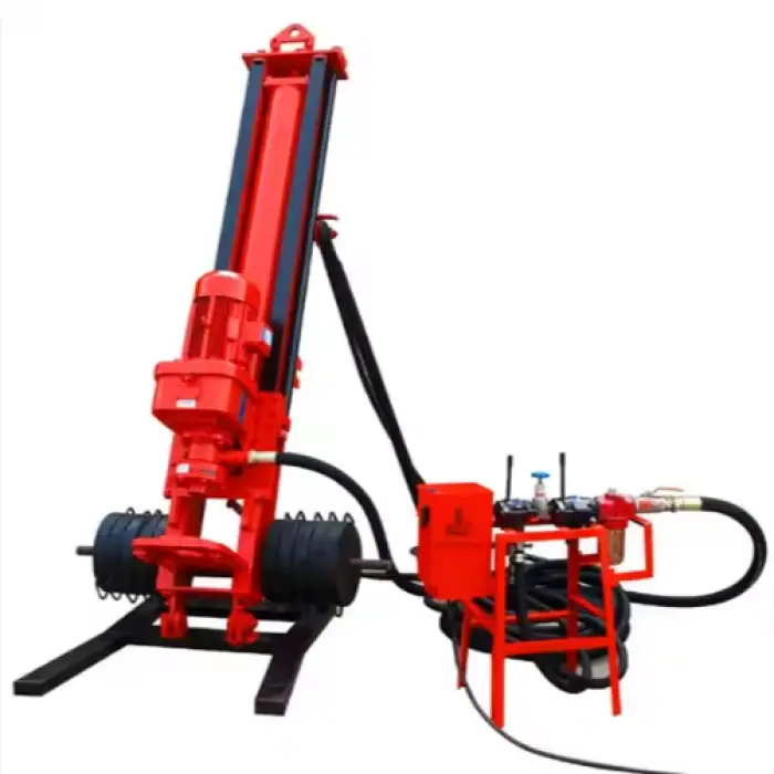 Multi-type Simple 20m Small Borehole Portable DTH Drill Rig Pneumatic ROCK Drill Rotary Mine Drilling Rig Electric 1 Set Mining