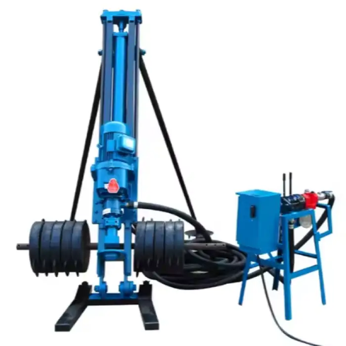 Multi-type Simple 20m Small Borehole Portable DTH Drill Rig Pneumatic ROCK Drill Rotary Mine Drilling Rig Electric 1 Set Mining