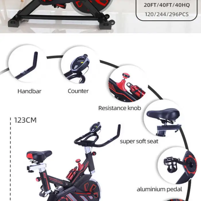 Medium Size Profesional Fitness Bicycles Burning Fat Home Commercial Gym Use Exercise  Spin Bike