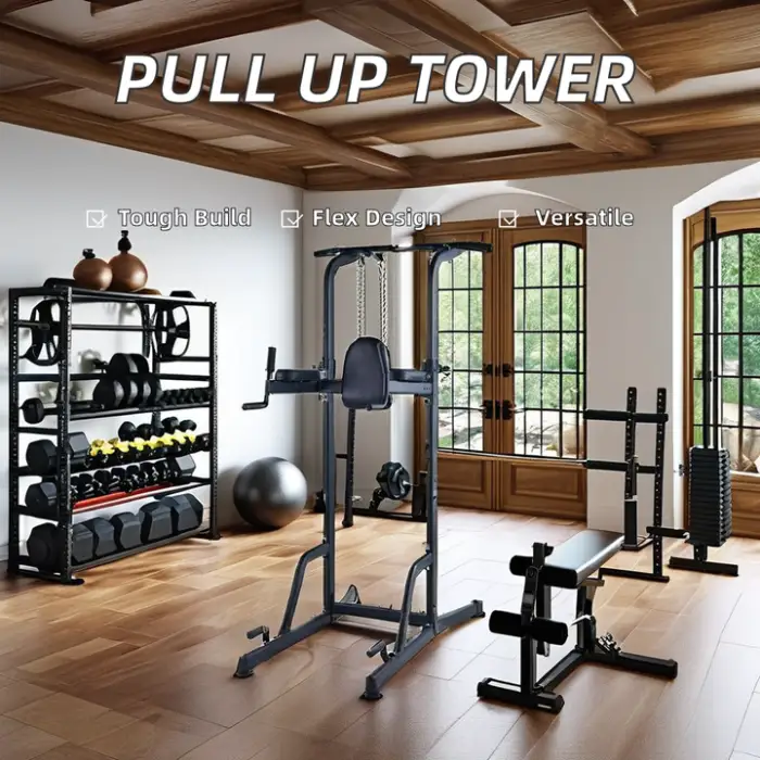 Multi-Function Home Gym Chin up Bar Dip Station AB Workout Equipment Stable Frame for Body Training