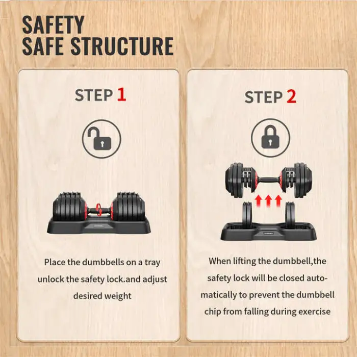 Weights 25lb 55lb Gym Equipment Dumbell Set Strength Training Adjustable Weight Dumbbells Set