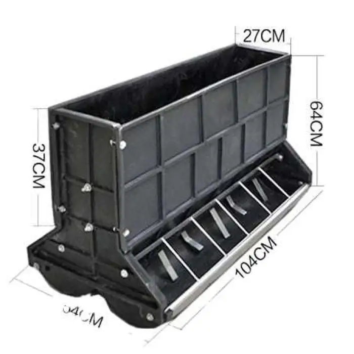 Made Plastic Double-Side Automatic Pig Feeding Trough Hog Feeders for Farming Equipment