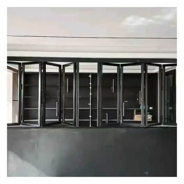 Folding Window Eco-Friendly Recyclable Material Soundproof Heatproof for Outdoor Kitchen Use Stainless Steel Louver Curtain