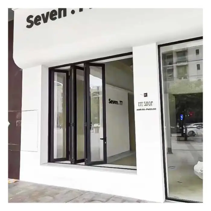 Folding Window Eco-Friendly Recyclable Material Soundproof Heatproof for Outdoor Kitchen Use Stainless Steel Louver Curtain