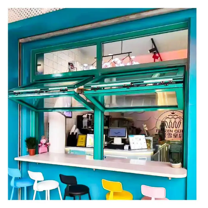 Folding Window Eco-Friendly Recyclable Material Soundproof Heatproof for Outdoor Kitchen Use Stainless Steel Louver Curtain