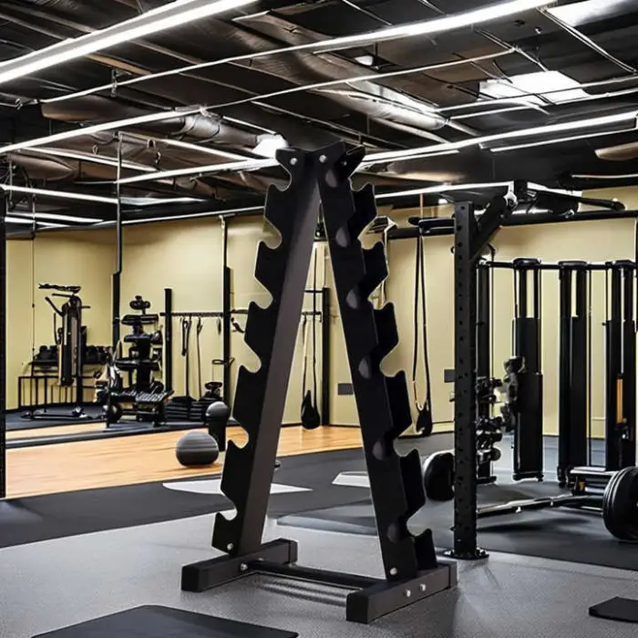 Foldable Metal Dumbbell Rack for Gym Training Fitness Accessories Bodybuilding Equipment