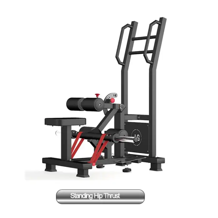Fitness Strength Training Plate Loaded Standing Hip Thrust Machine Glue Extension Glute Training Glute Building Trainer