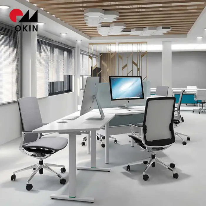 Ready Goods OKIN Computer Lift Table Dual Motor Two Stage Electric Adjustable Standing Desk Frame