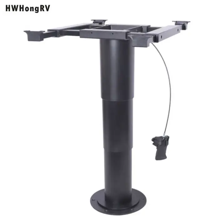 HWHongRV Interior Pneumatic Gas Lifting Table Height Adjustable Pedestal Camping Base Support for Boat Marine Caravan RV
