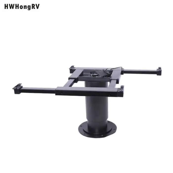 HWHongRV Interior Pneumatic Gas Lifting Table Height Adjustable Pedestal Camping Base Support for Boat Marine Caravan RV