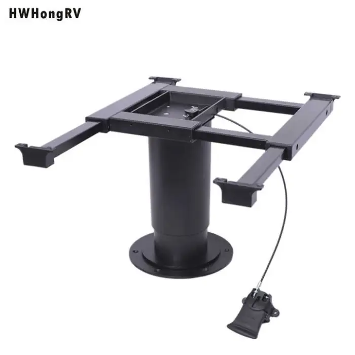 HWHongRV Interior Pneumatic Gas Lifting Table Height Adjustable Pedestal Camping Base Support for Boat Marine Caravan RV
