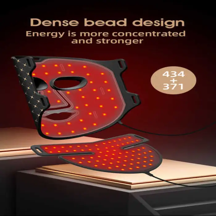 Red Light Therapy Infrared Mask Anti-age Home Use Equipment Beauty Photon Skin Rejuvenation Device Neck Beauty Device