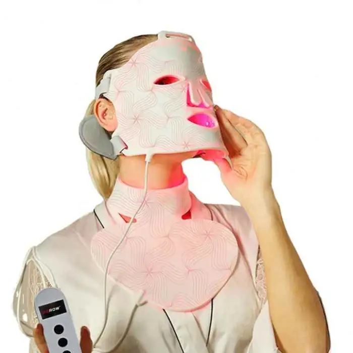 Face and Neck Skin Care Nir Facial Photon Silicon Led Face Infrared Red Light Therapy Mask