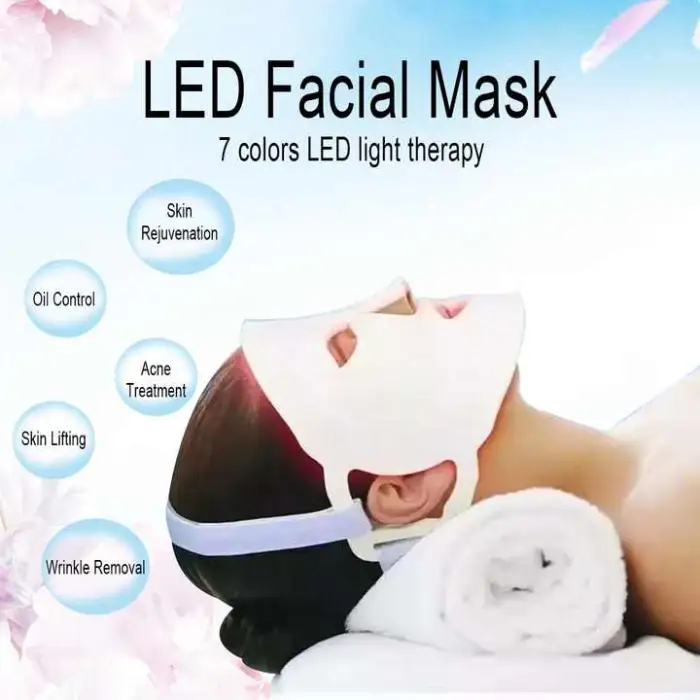 Infrared Sauna Red Led Light Therapy Facial Machine Face Neck Lifting Infrared Led Mask Light Therapy Led Facial Mask