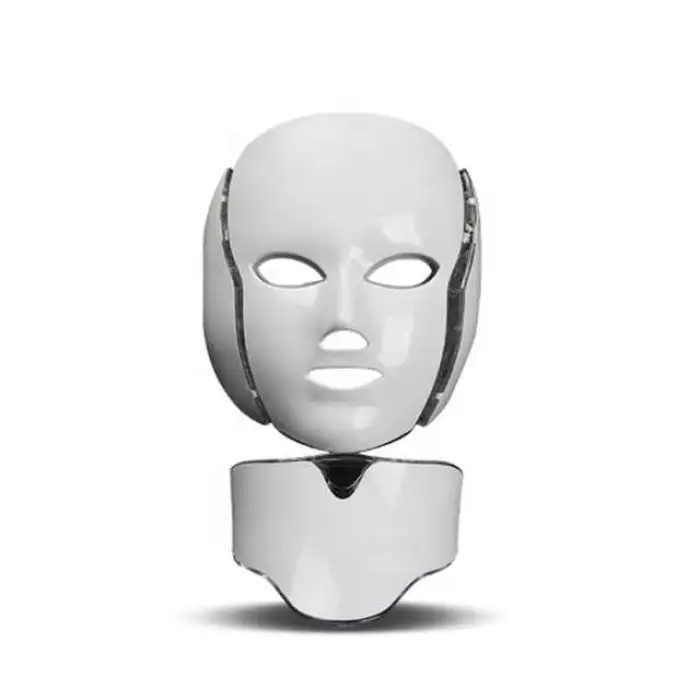 Portable PTD 7 Color LED Therapy Face Mask for Facial and Neck Whitening Skin Rejuvenation with 630nm Red Light