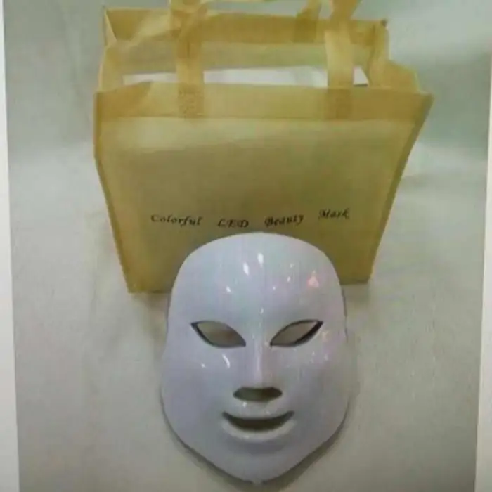 Portable PTD 7 Color LED Therapy Face Mask for Facial and Neck Whitening Skin Rejuvenation with 630nm Red Light