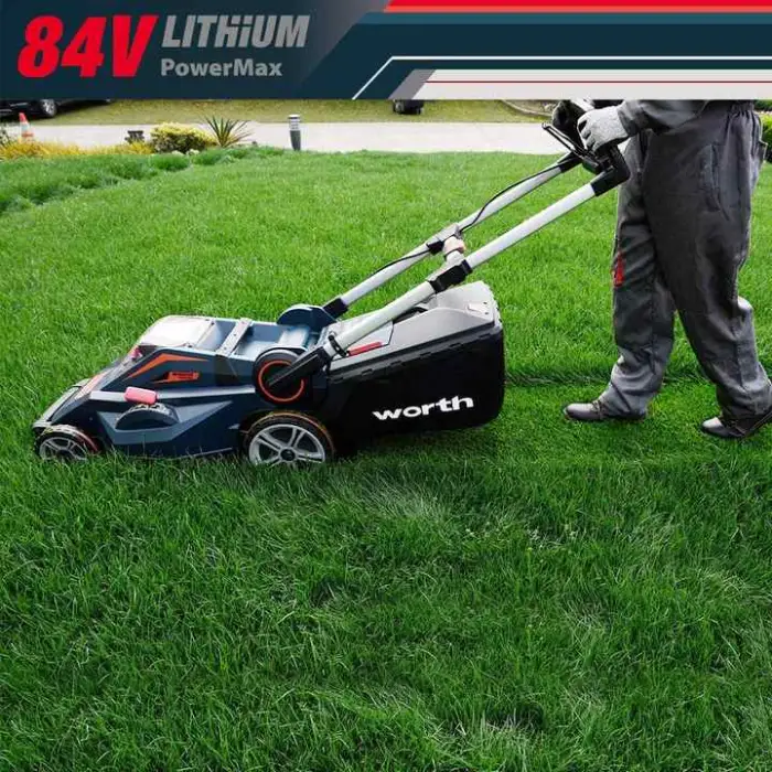 84V Electric Battery Lawn Mower Selfprolelled Ride Cutting Grass Machines Cordless Lawn Mower 84V Brushless Electric Lawn Mower