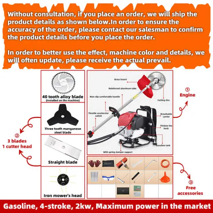 16 Inch Lawn Gasoline Mowers Cutting Bush Lawn Mower Lawn Mower