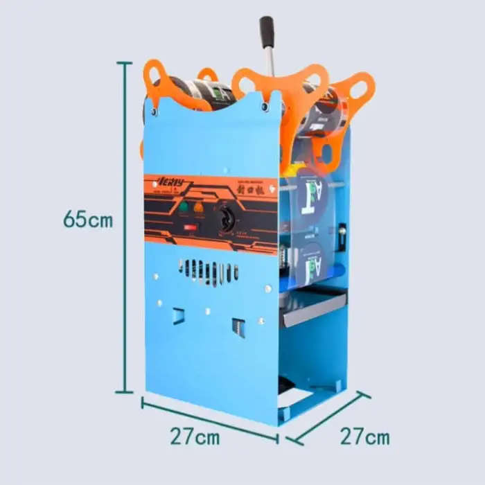 Low  Electric & Manual Commodity Sealer Machine for Beverages Hand-held Paper & Plastic Cup Sealer for Milk Tea Cups
