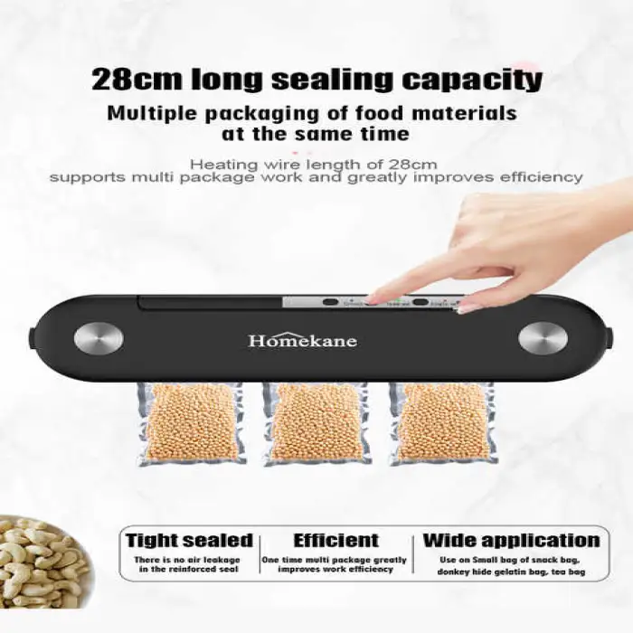 Kitchen Automatic Vacuum Sealing Machine Handheld Fresh Food Saver   Vacuum Sealer Power Made Plastic