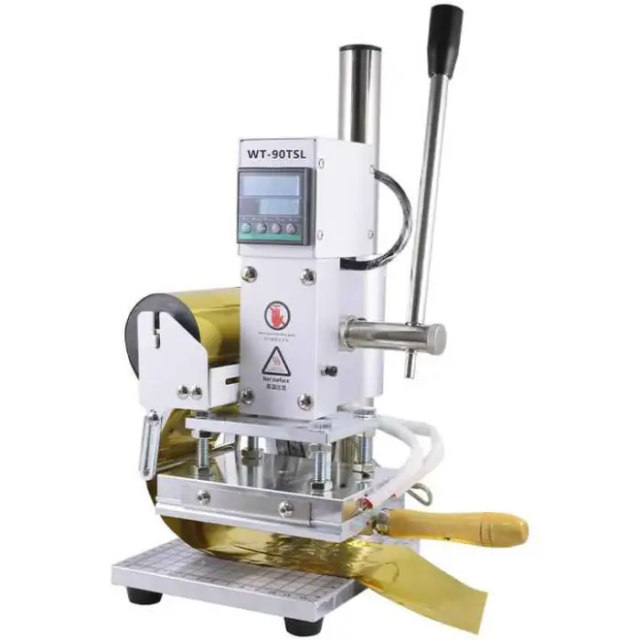 Mini Digital  Foil Stamping Machine Gold Silver Foil Digital Leather Logo Embossed T Slot  Stamping Machine