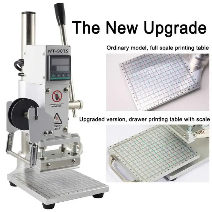 Mini Digital  Foil Stamping Machine Gold Silver Foil Digital Leather Logo Embossed T Slot  Stamping Machine