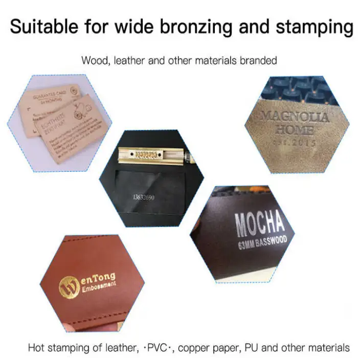Digital Foil Stamping Machine Leather Embossing Bronzing Tool Wood Pvc Paper Diy Press