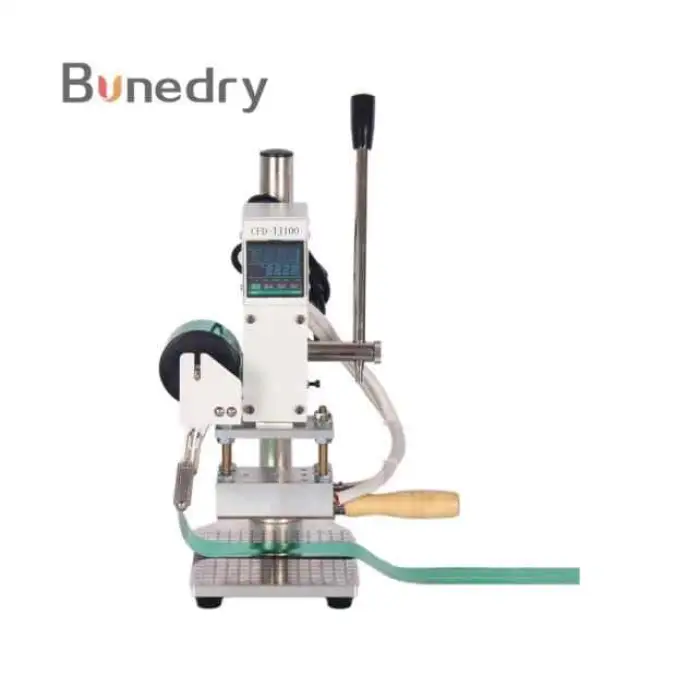 Bonedry Manual Leather Creasing  Stamping Machine LOGO Embossing Heat Press Printing for Embossing Markings