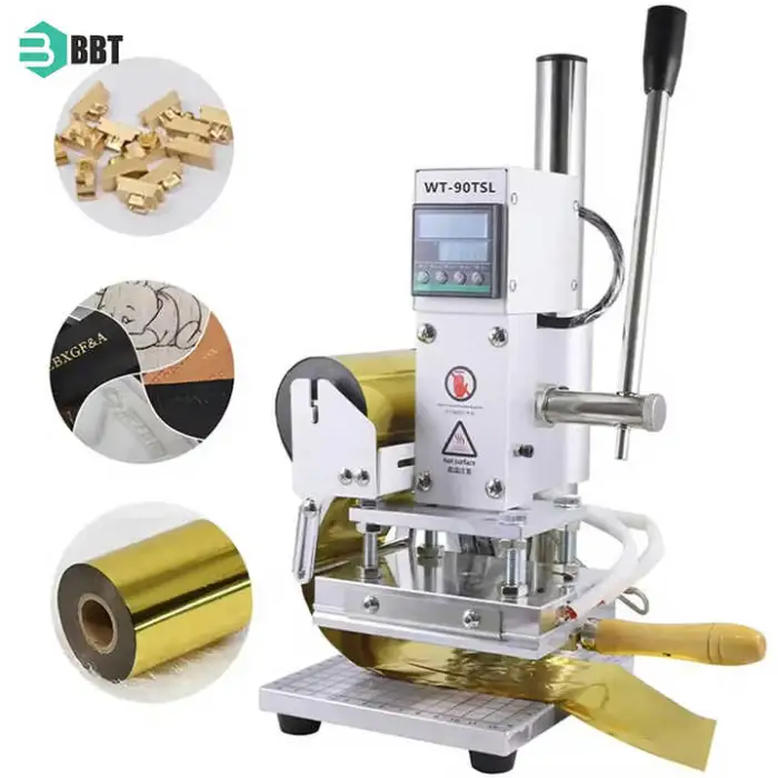 Small Manual  Stamping Machine Multi-Function Logo Leather  Stamping Embossing Machine Copper Mold  Press