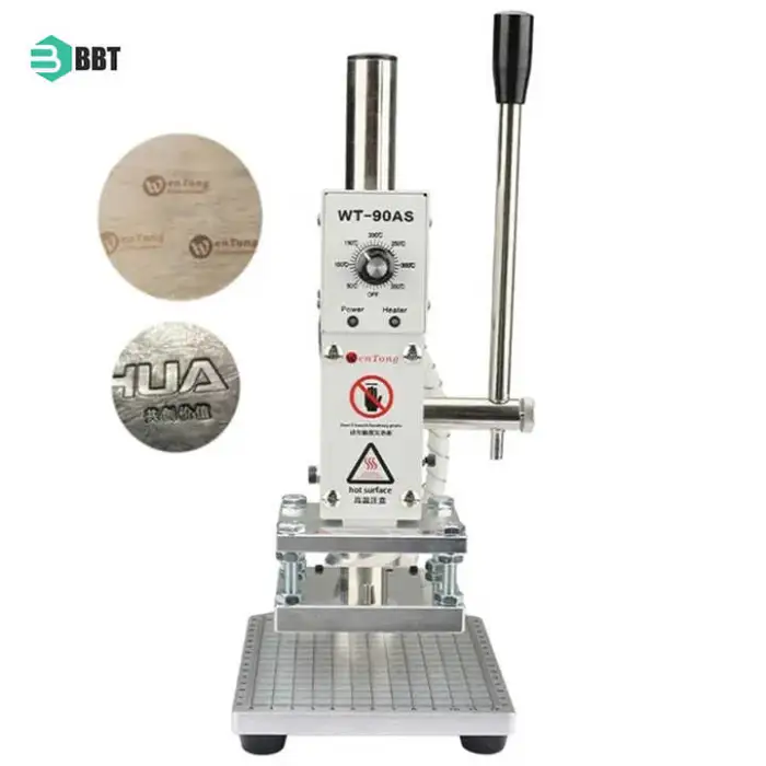 Small Manual  Stamping Machine Multi-Function Logo Leather  Stamping Embossing Machine Copper Mold  Press